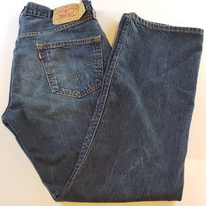 Levi's 501 destressed jeans